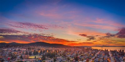 Aerial view of Anacortes Washington